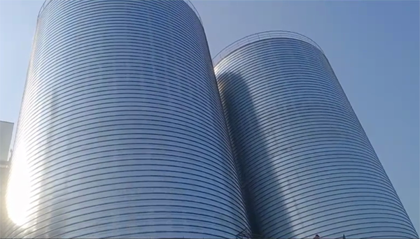 镇平2座混凝土高架卷板仓